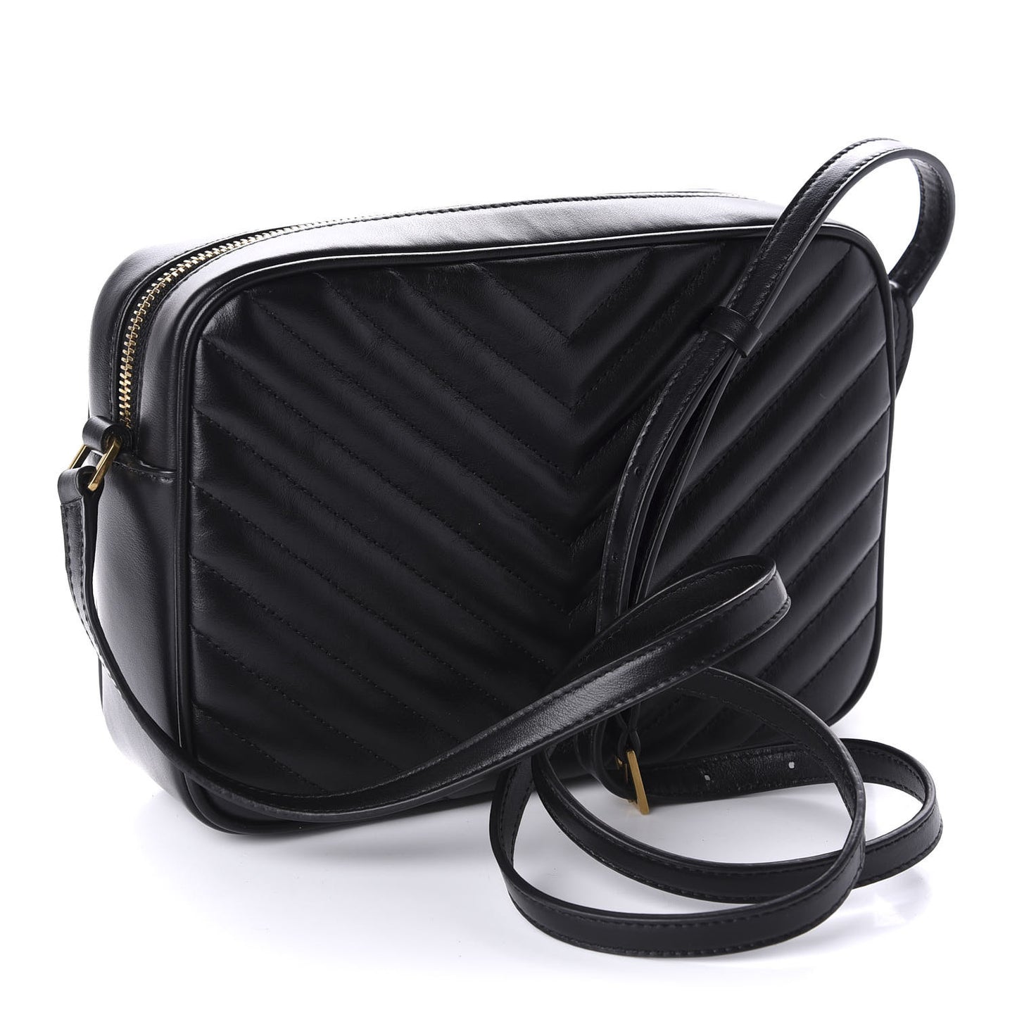 Calfskin Matelasse Monogram Lou Camera Bag Black