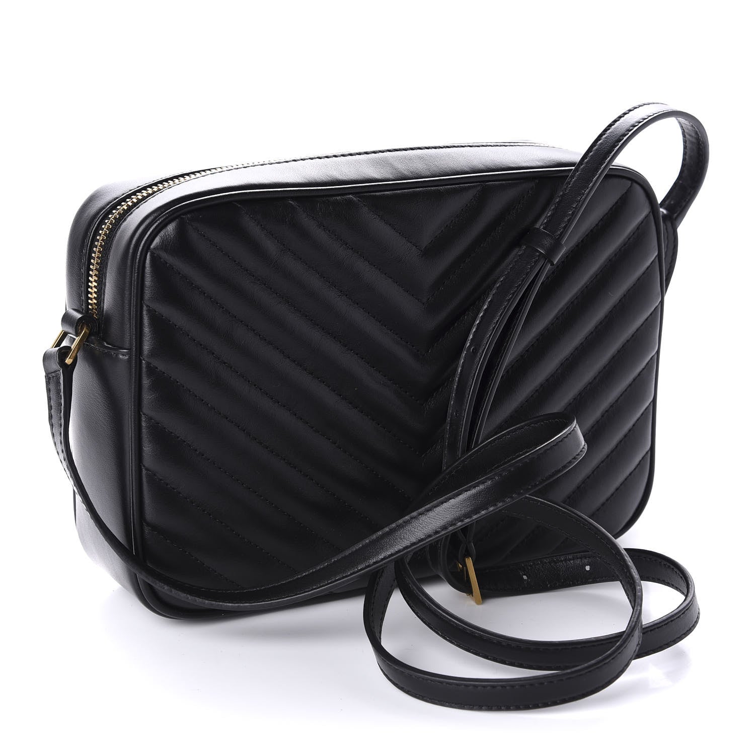 Saint Laurent Calfskin Matelasse Monogram Lou Camera Bag Black 3 of 10