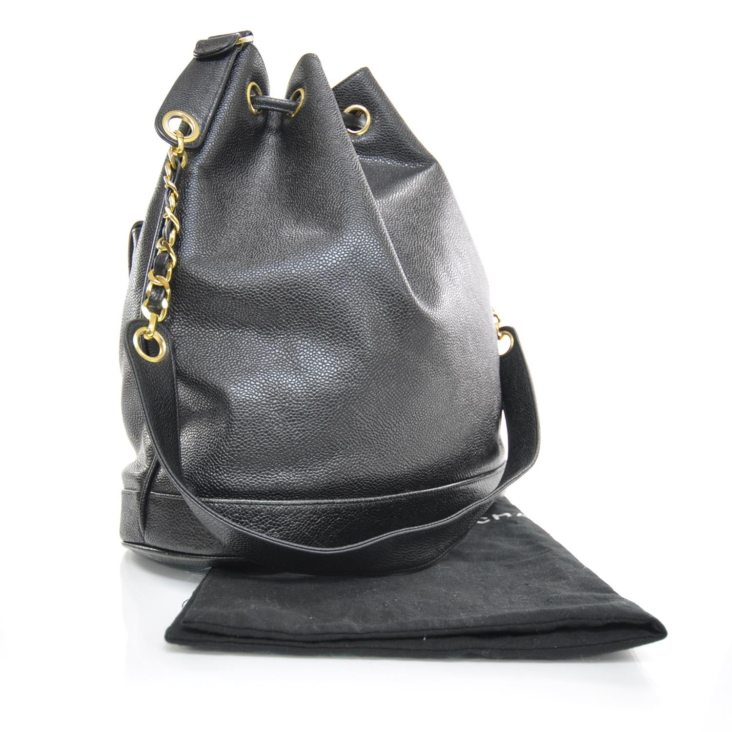 Chanel Caviar Drawstring Shoulder Bag Black 3 of 11