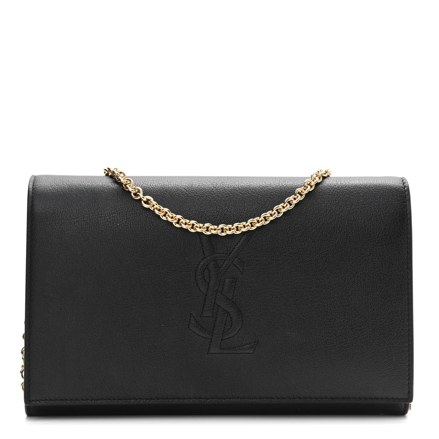 Calfskin Monogram Belle de Jour Chain Clutch Black
