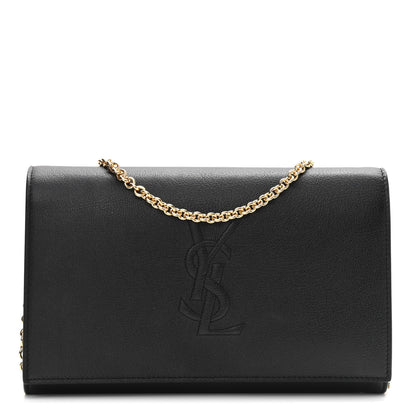Saint Laurent Calfskin Monogram Belle de Jour Chain Clutch Black 1 of 12