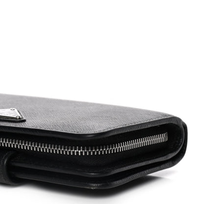 Prada Saffiano Metal Compact Wallet Black 12 of 13