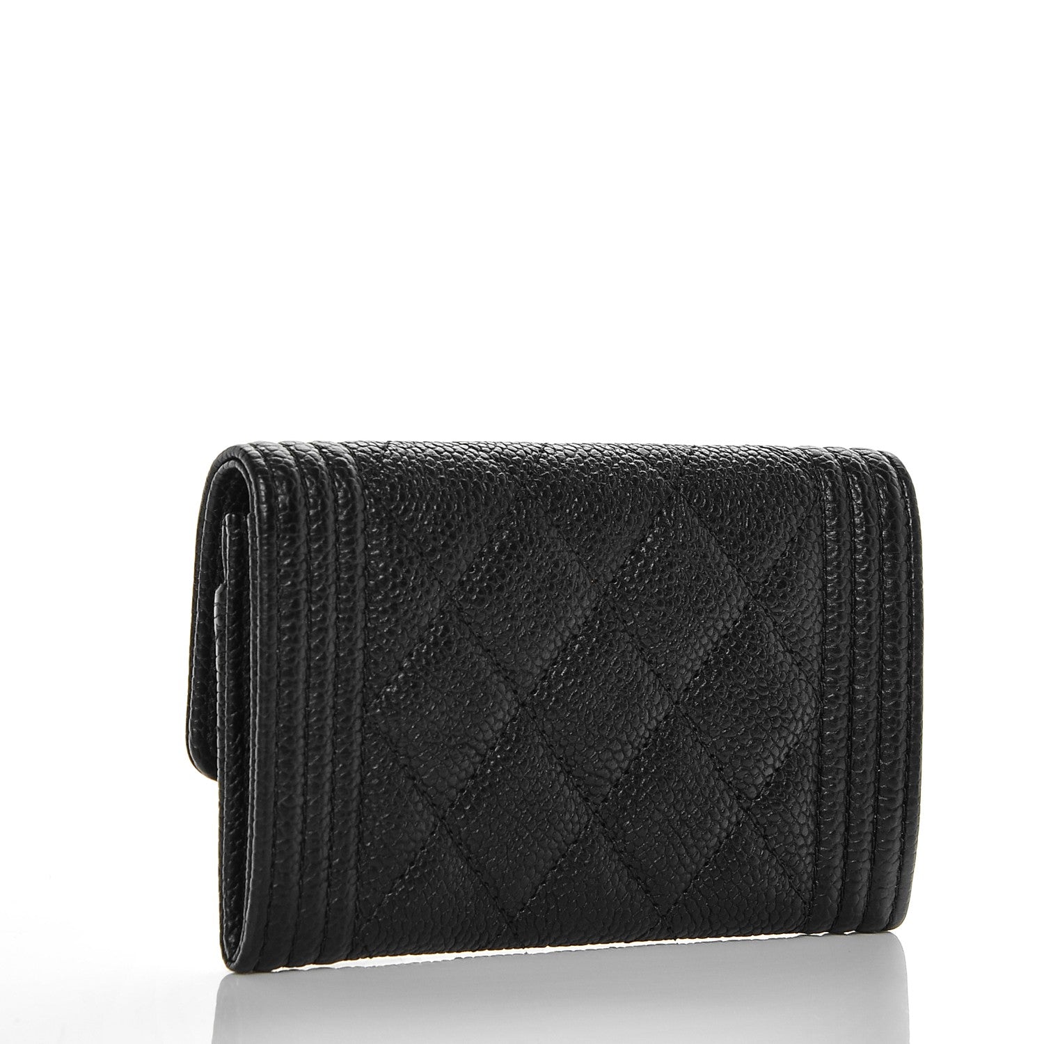 Chanel Caviar Quilted Boy Flap Card Holder Black 3 of 8