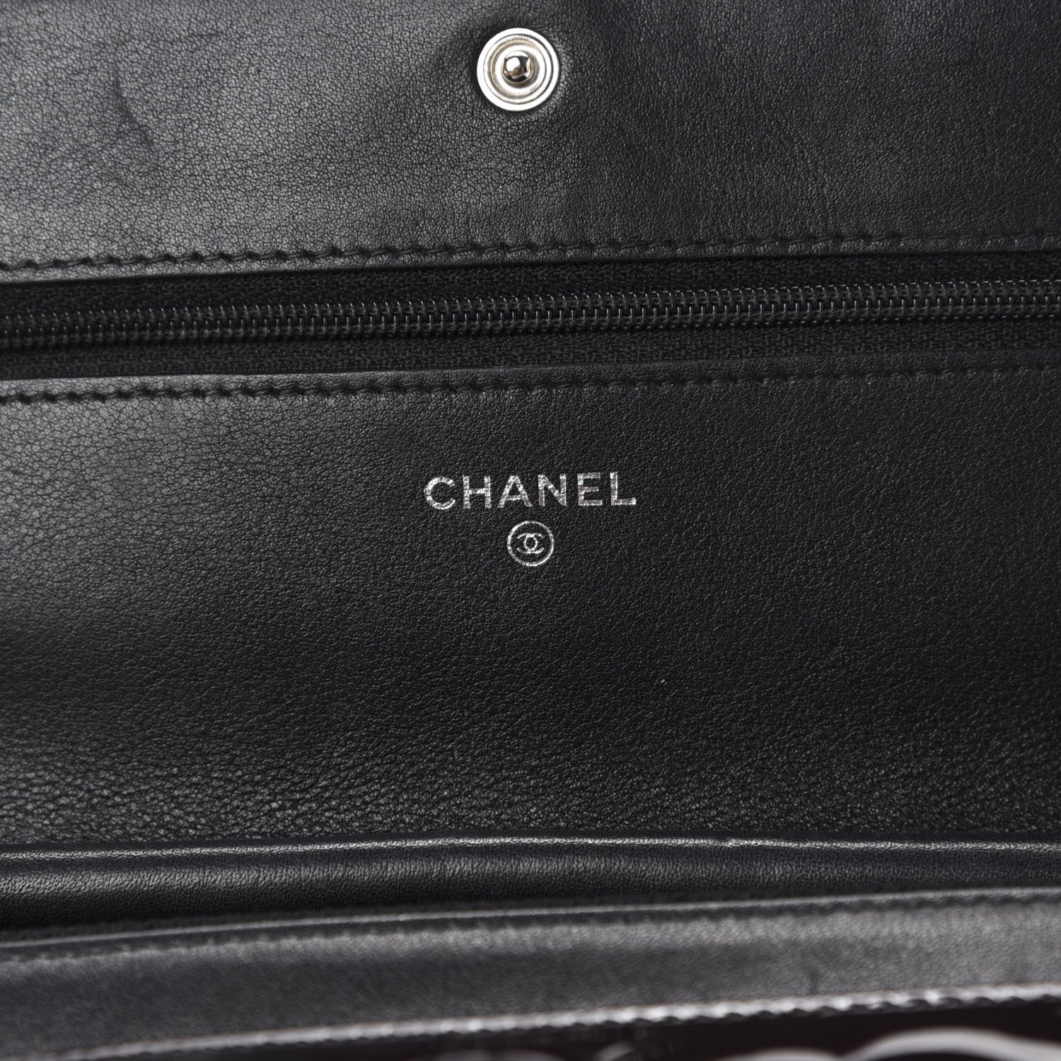 Chanel Patent Camellia Embossed Wallet On Chain WOC Brown 7 of 9