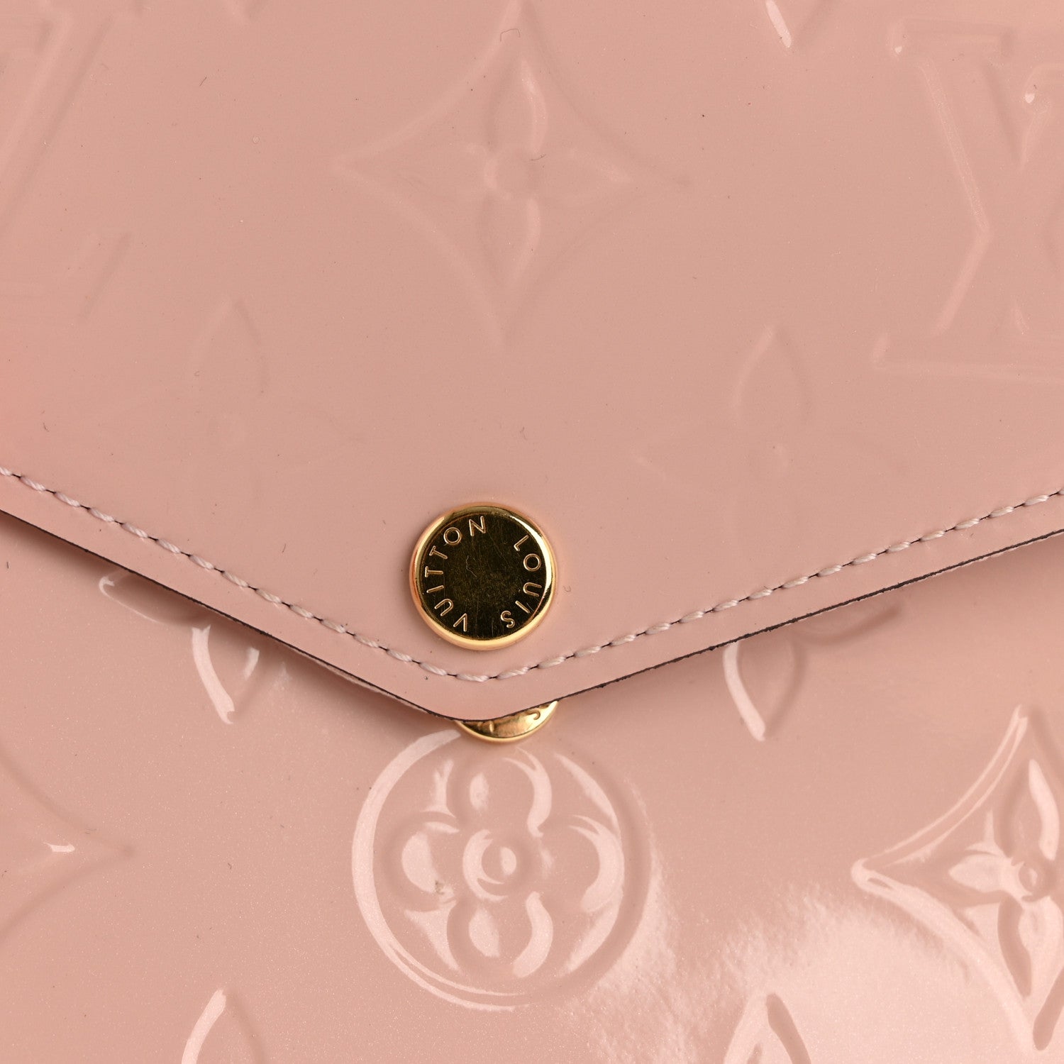 Louis Vuitton Vernis Felicie Chain Wallet Rose Ballerine 13 of 16