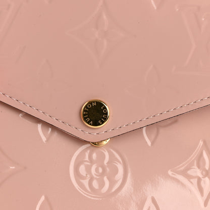 Louis Vuitton Vernis Felicie Chain Wallet Rose Ballerine 13 of 16