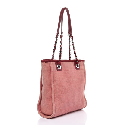 Chanel Canvas Mini Deauville Tote Red 3 of 7