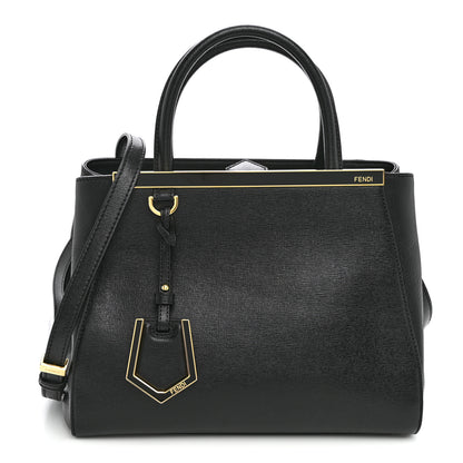 Fendi Vitello Elite Petite 2Jours Tote Black 1 of 10