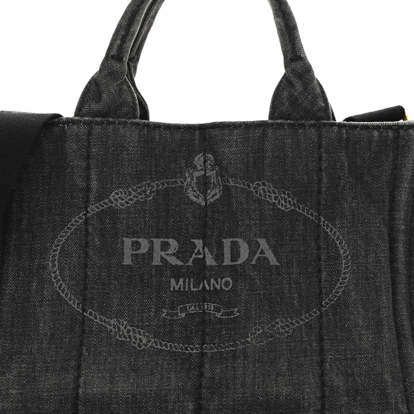 Denim Logo Tote Black