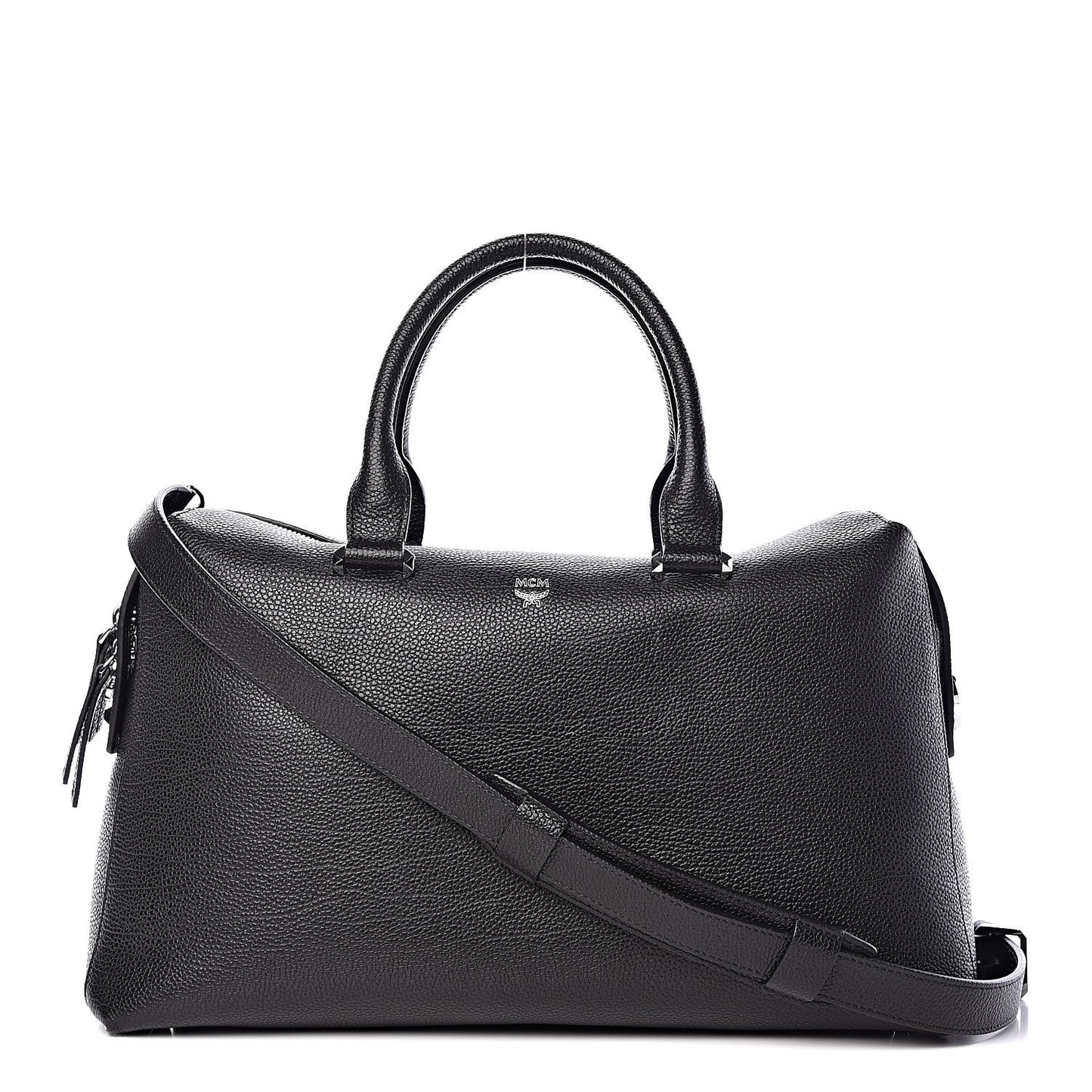 Grained Calfskin Large Ella Boston Black