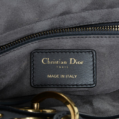 Christian Dior Calfskin Cannage Studded Medium Supple Lady Dior Grey 6 of 8