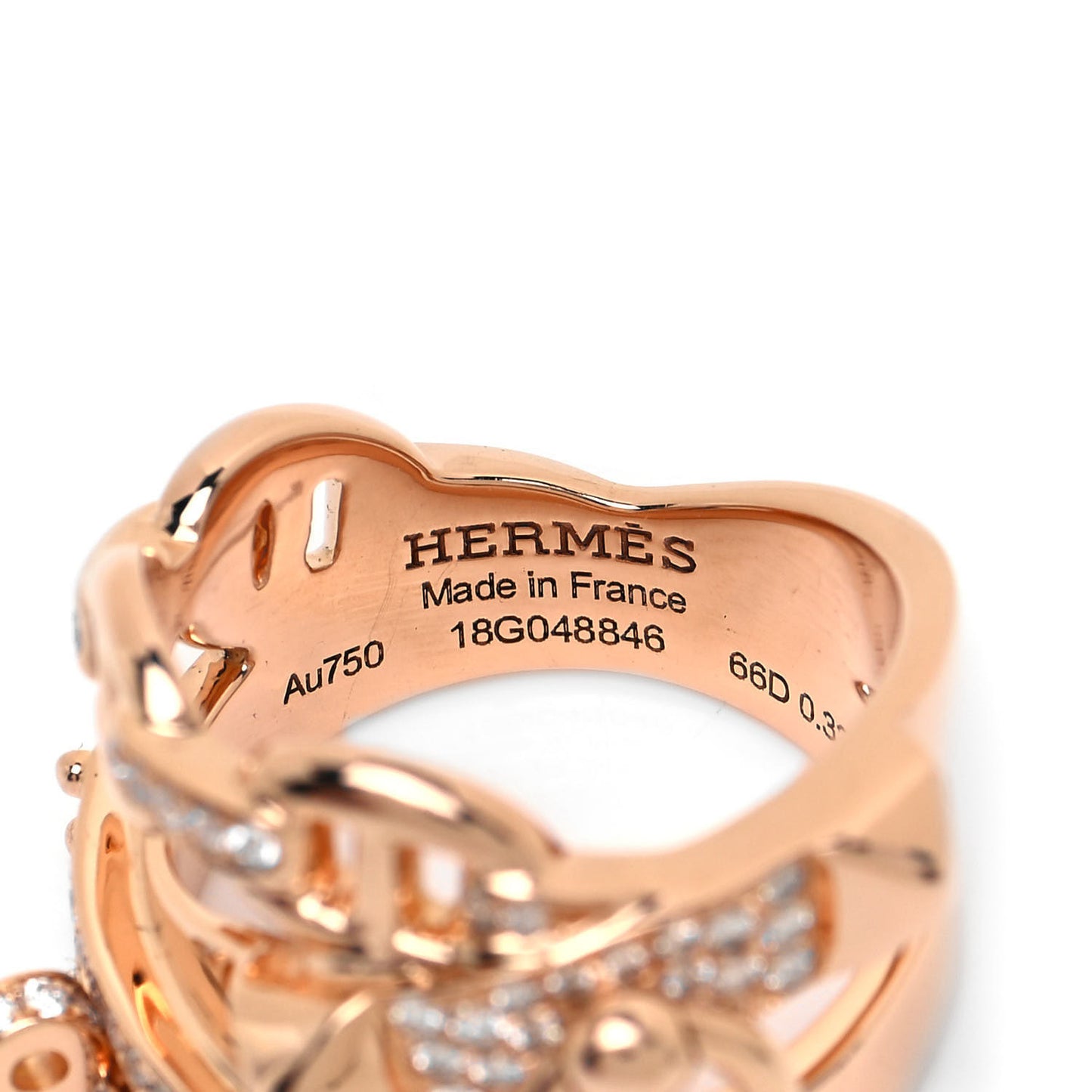 18K Rose Gold Diamond GM Alchimie Ring 49 5