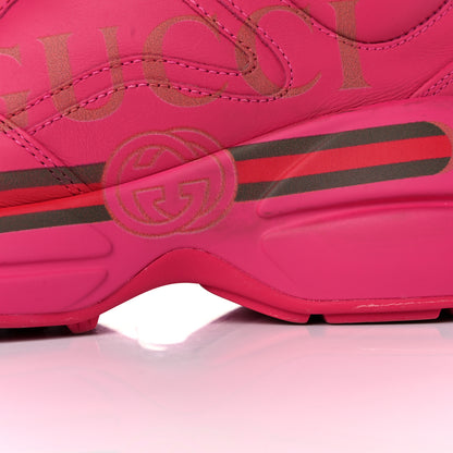 Gucci Calfskin Logo Womens Rhyton Sneakers 36 Box Pink 8 of 10