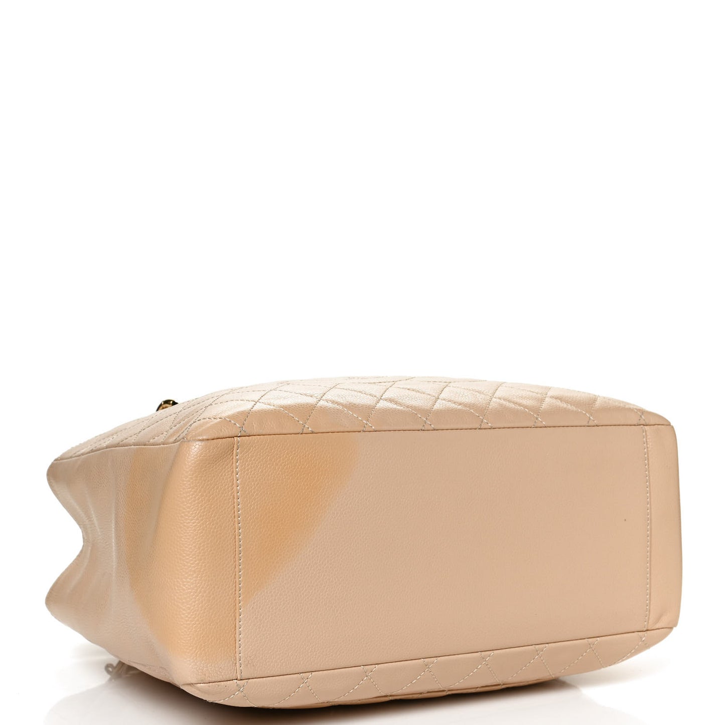 Caviar Quilted Grand Shopping Tote GST Beige