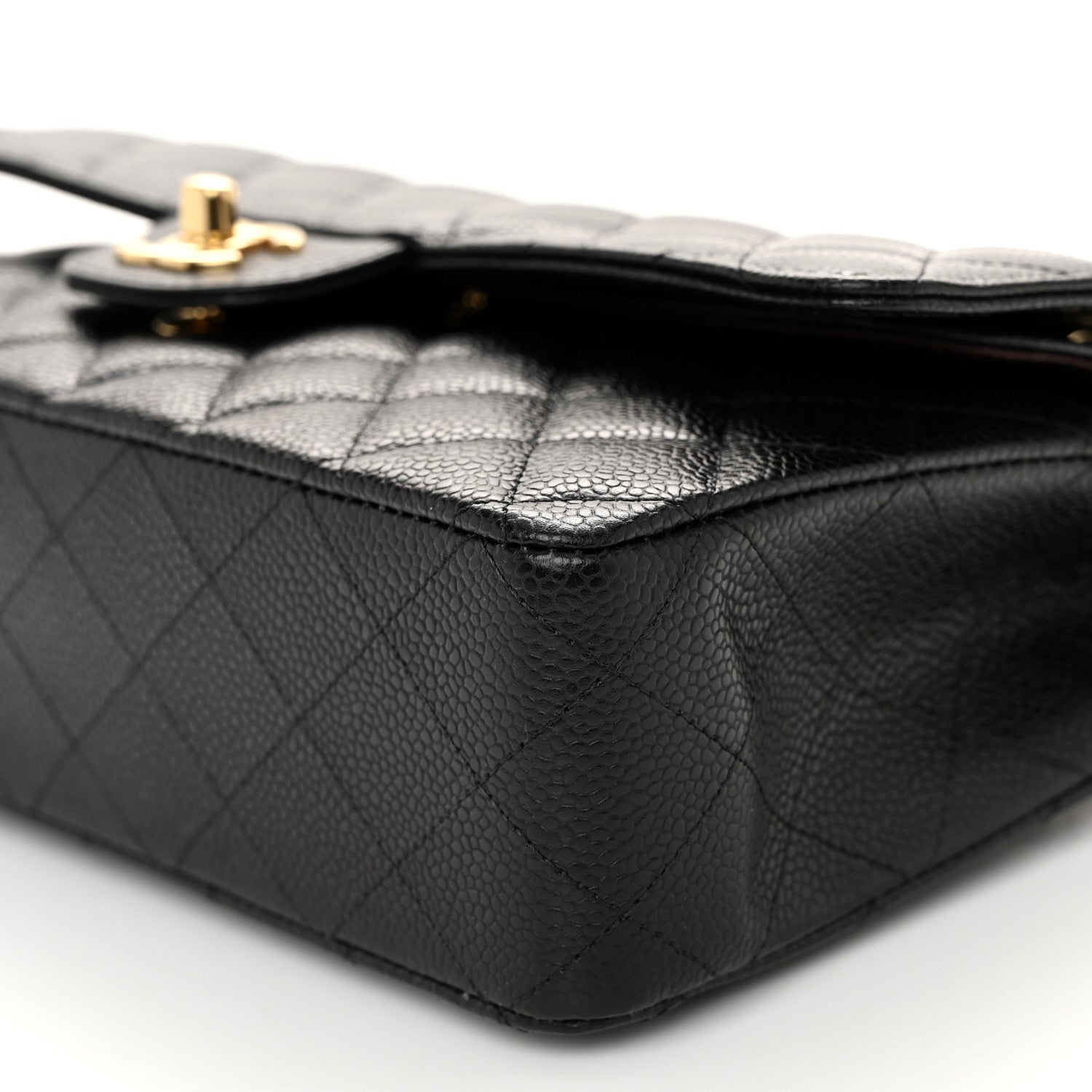 Chanel Caviar Quilted Medium Double Flap Black 10 of 11