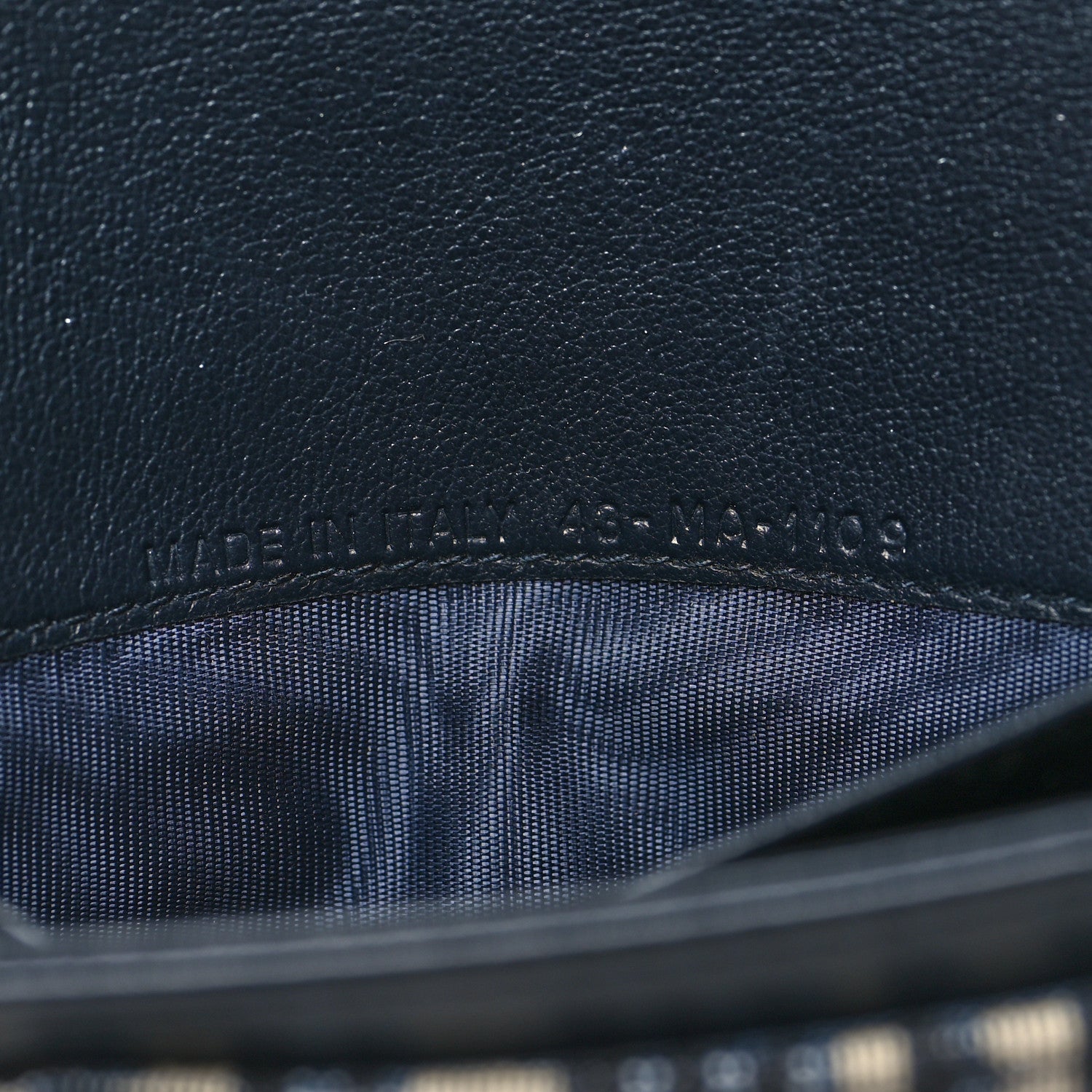 Christian Dior Oblique Saddle Chain Long Wallet Blue 7 of 10