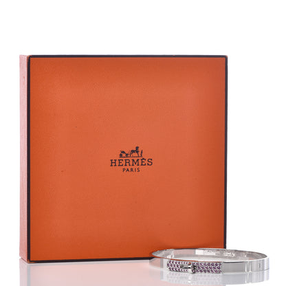 Hermes 18K White Gold Pink Sapphire PM Kelly Bracelet ST 5 of 5