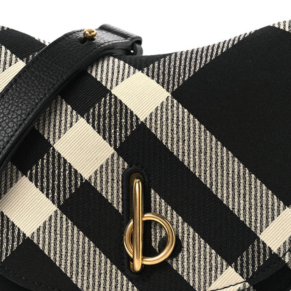 Burberry Jacquard Check Rocking Horse Crossbody Black 7 of 10