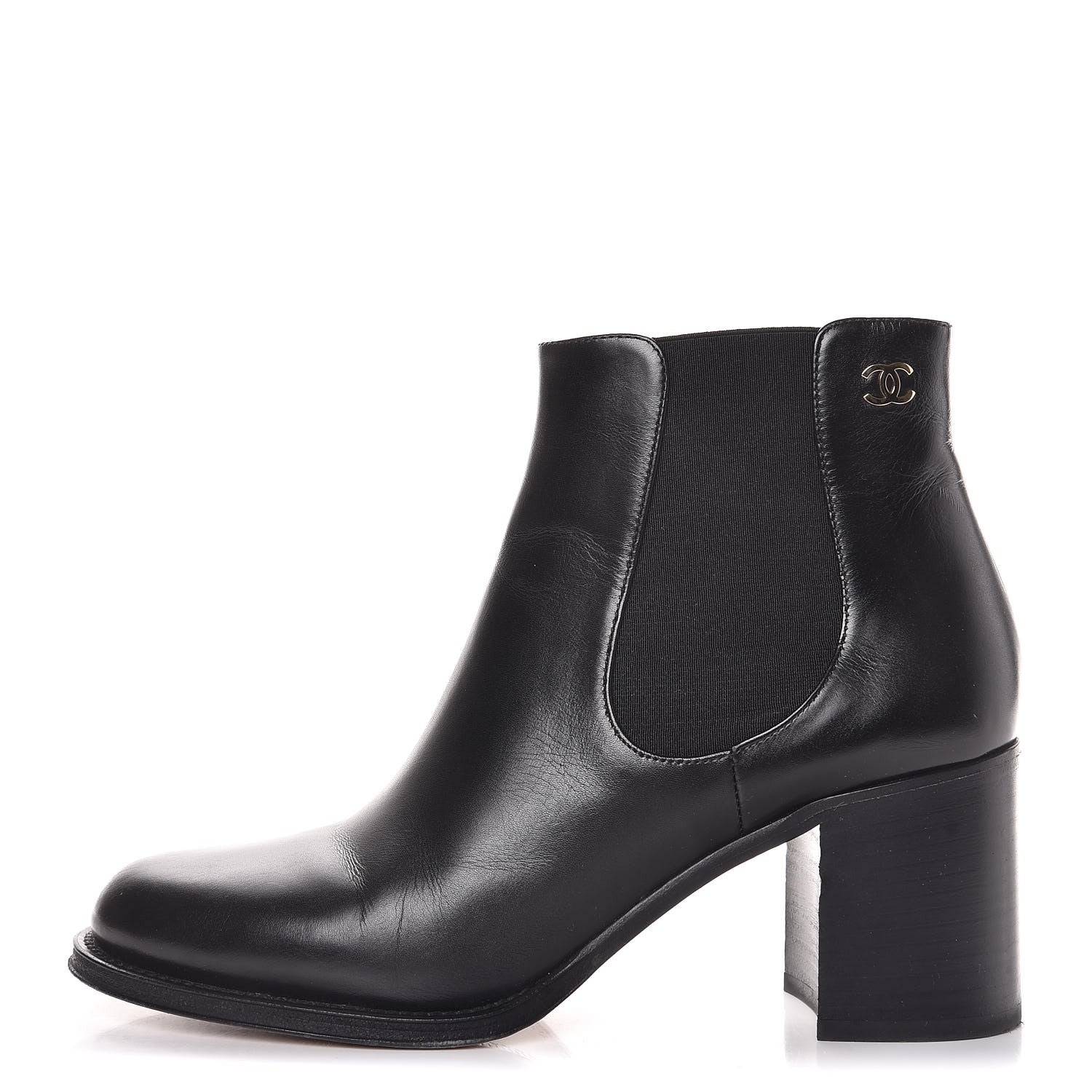 Chanel Glazed Calfskin Short Boots 39 Black 1 of 13