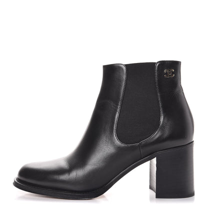 Chanel Glazed Calfskin Short Boots 39 Black 1 of 13
