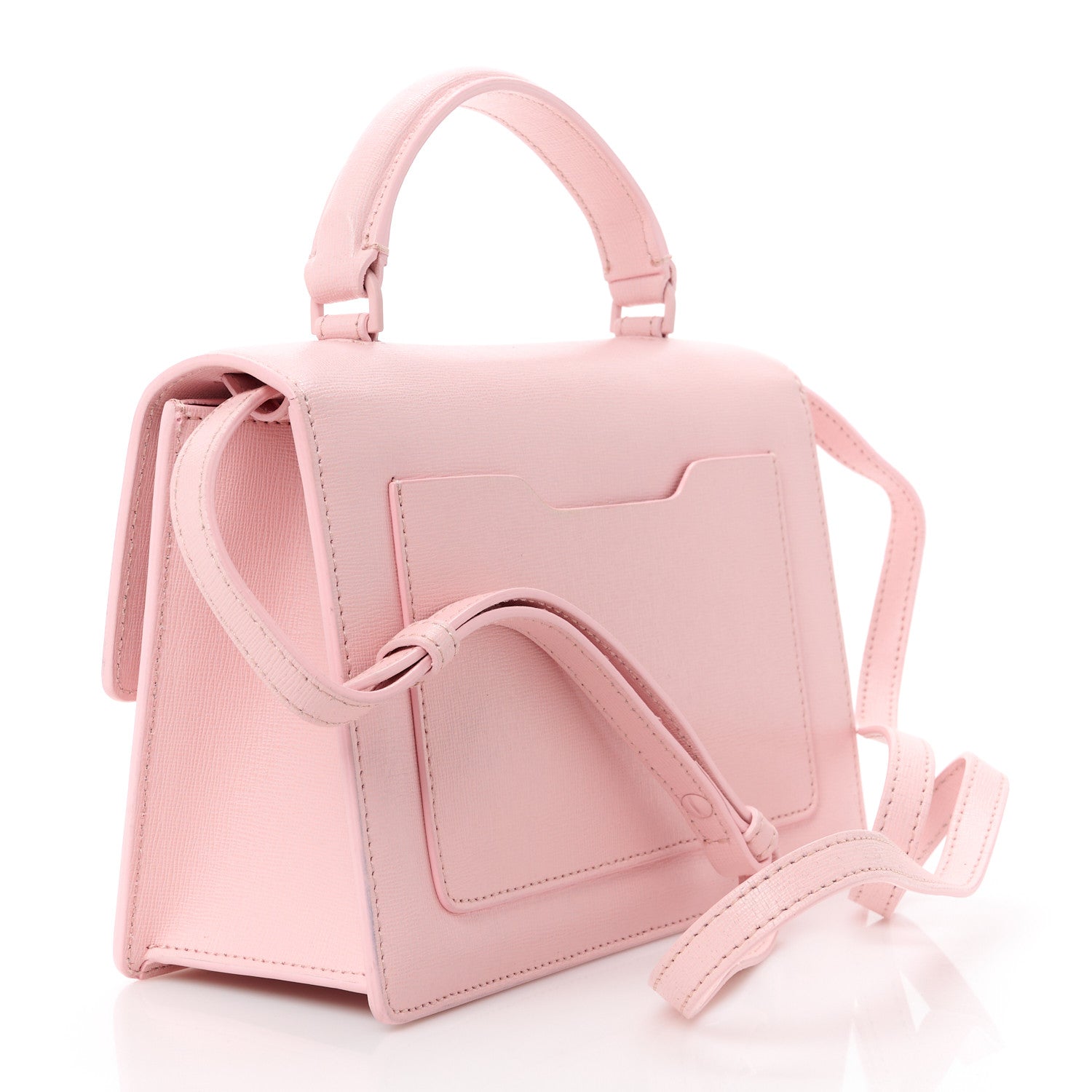 Off-White Saffiano Jitney 1.4 Top Handle Bag Pink 3 of 14