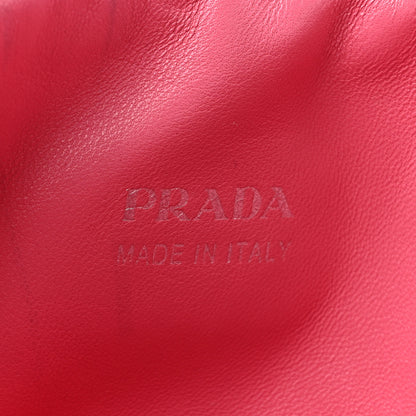 Prada Nappa Antique Reversible Tote Black Pink 9 of 22