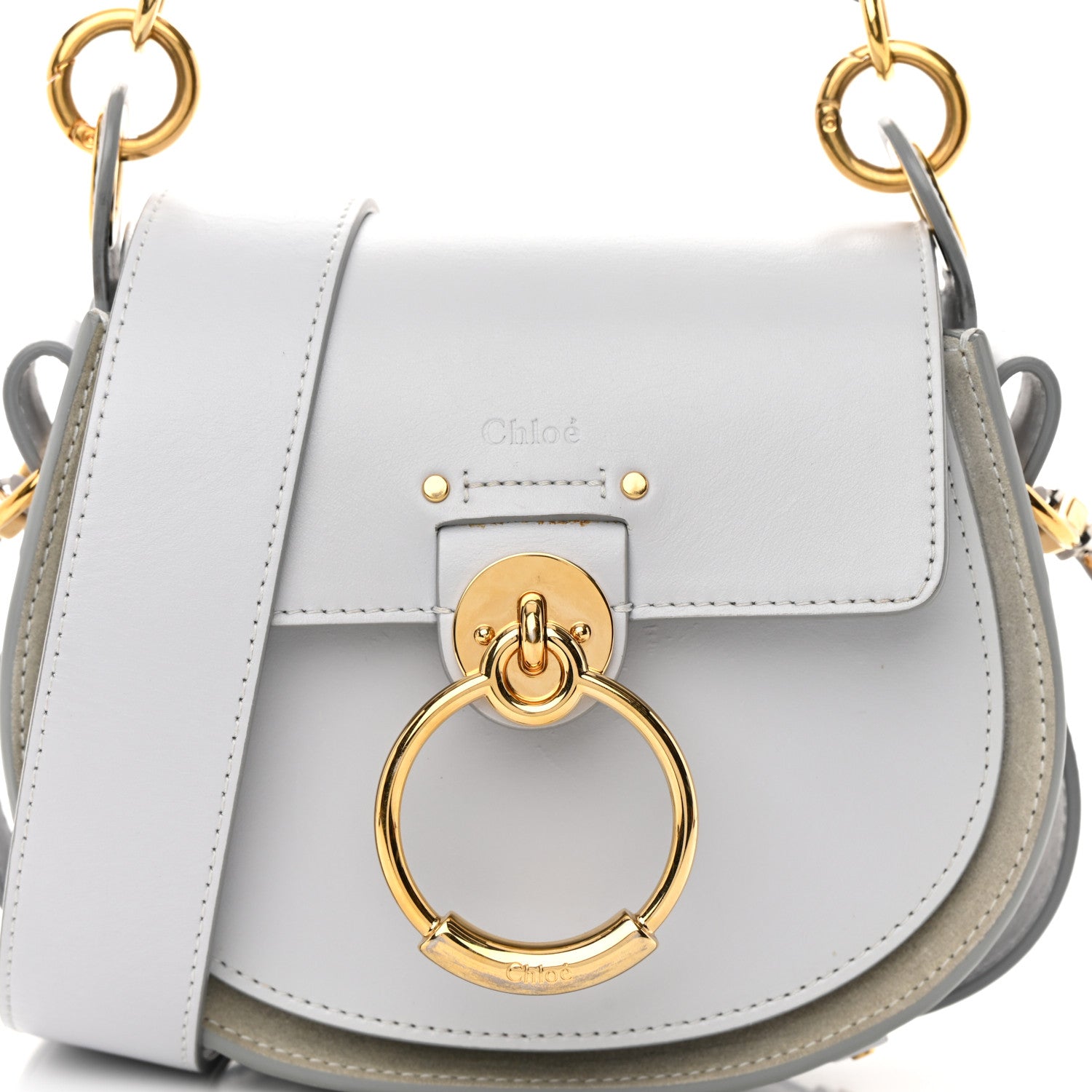 Chloe Calfskin Small Tess Bag Light Cloud 8 of 22