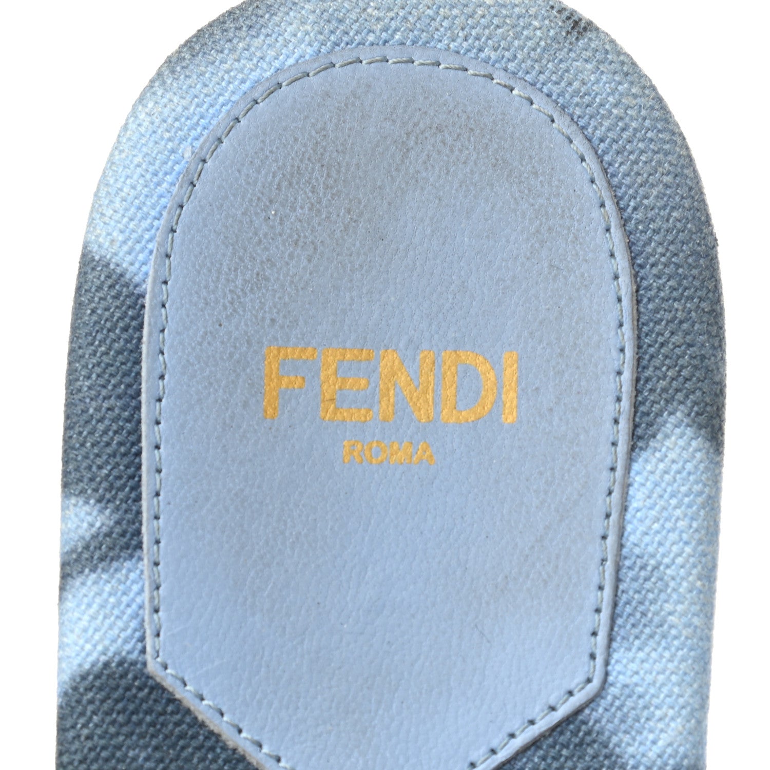 Fendi Canvas Floral Print Logo Flat Slide Sandals 35.5 Sagittarius Black 8 of 12