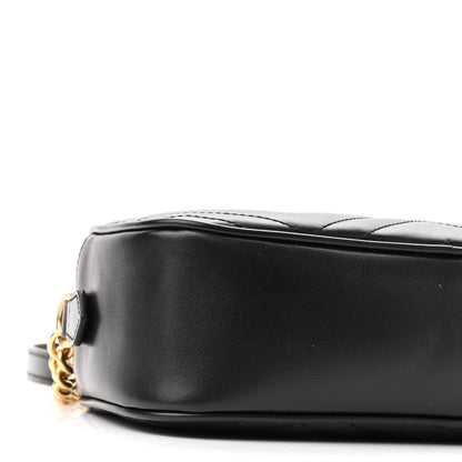Gucci Calfskin Matelasse Small GG Marmont Chain Shoulder Bag Black 8 of 10