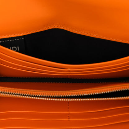 Fendi Vitello King Tamponato Logo Embossed Continental Wallet Clementine 5 of 8