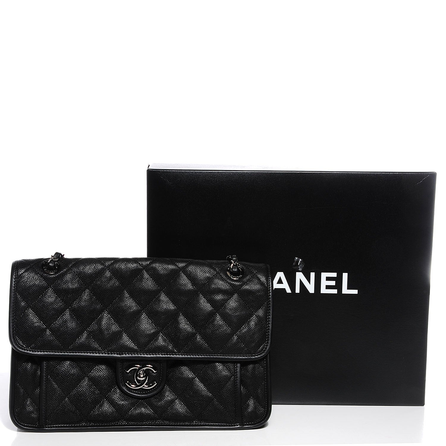 Chanel Caviar French Riviera Large Flap Black 5 of 9