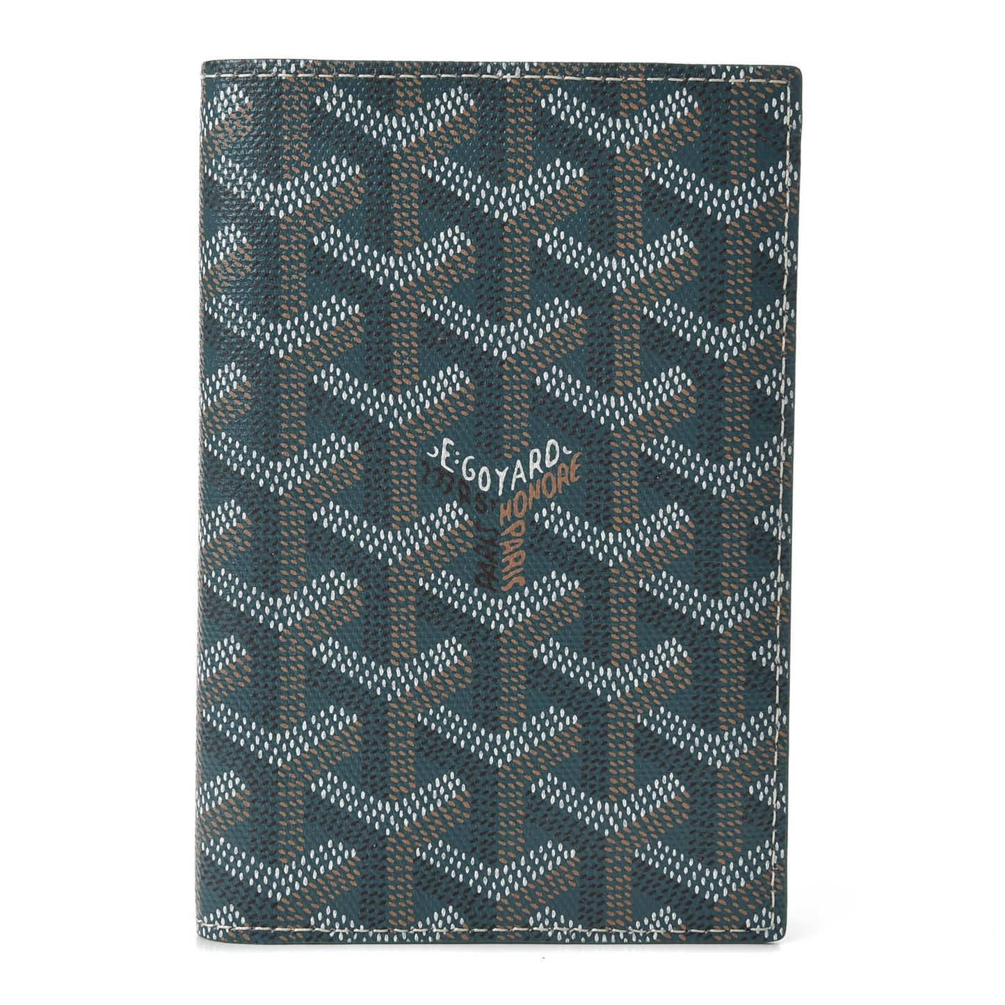 Goyardine Grenelle Passport Wallet Green