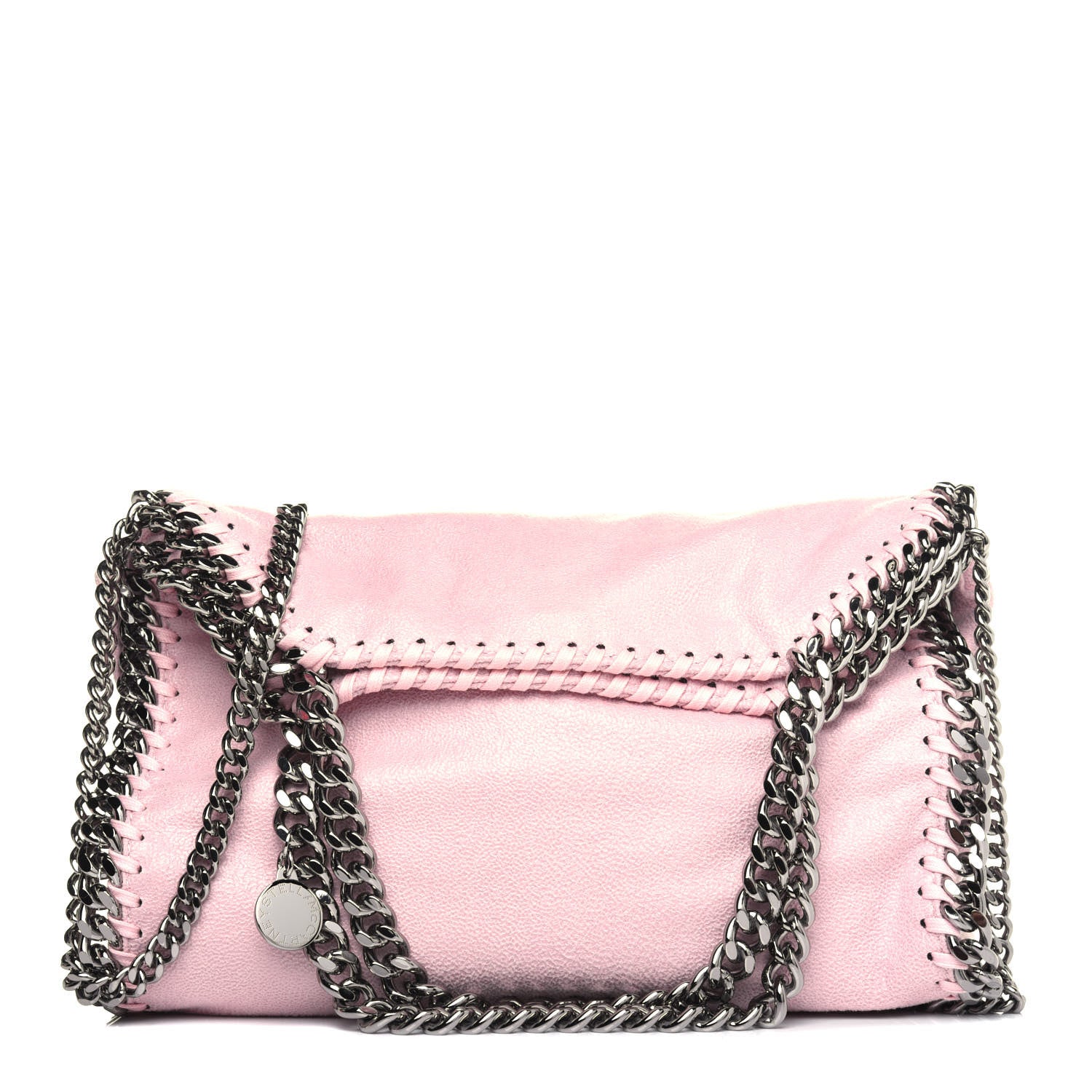 Stella McCartney Shaggy Deer Mini Falabella Fold Over Tote Pink 1 of 12