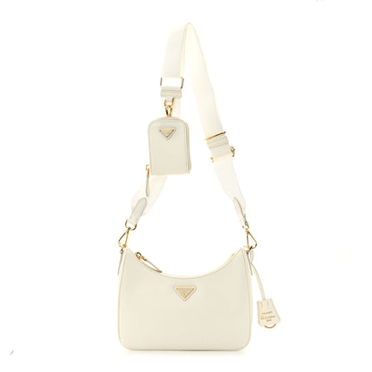 Prada Saffiano Re-Edition 2005 Shoulder Bag White 1 of 9
