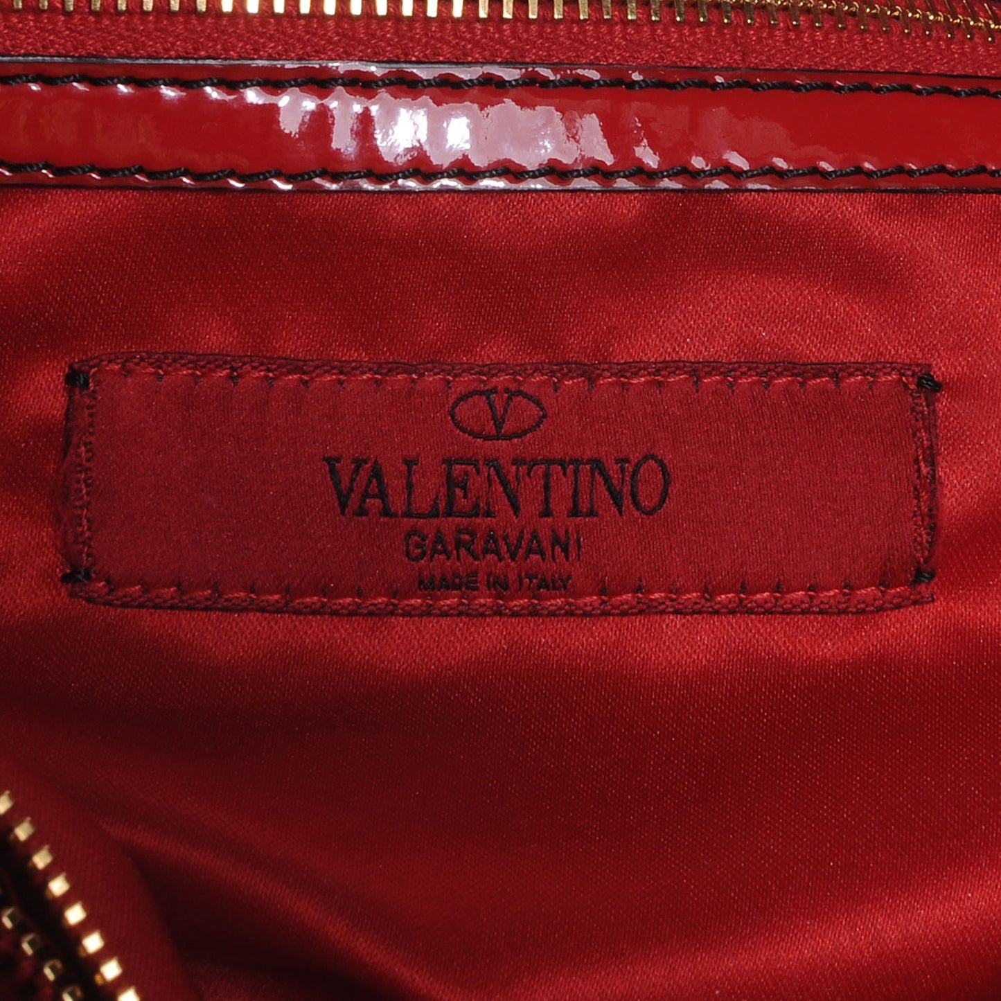 Patent Lacca Medium Nuage Hobo Rosso Valentino