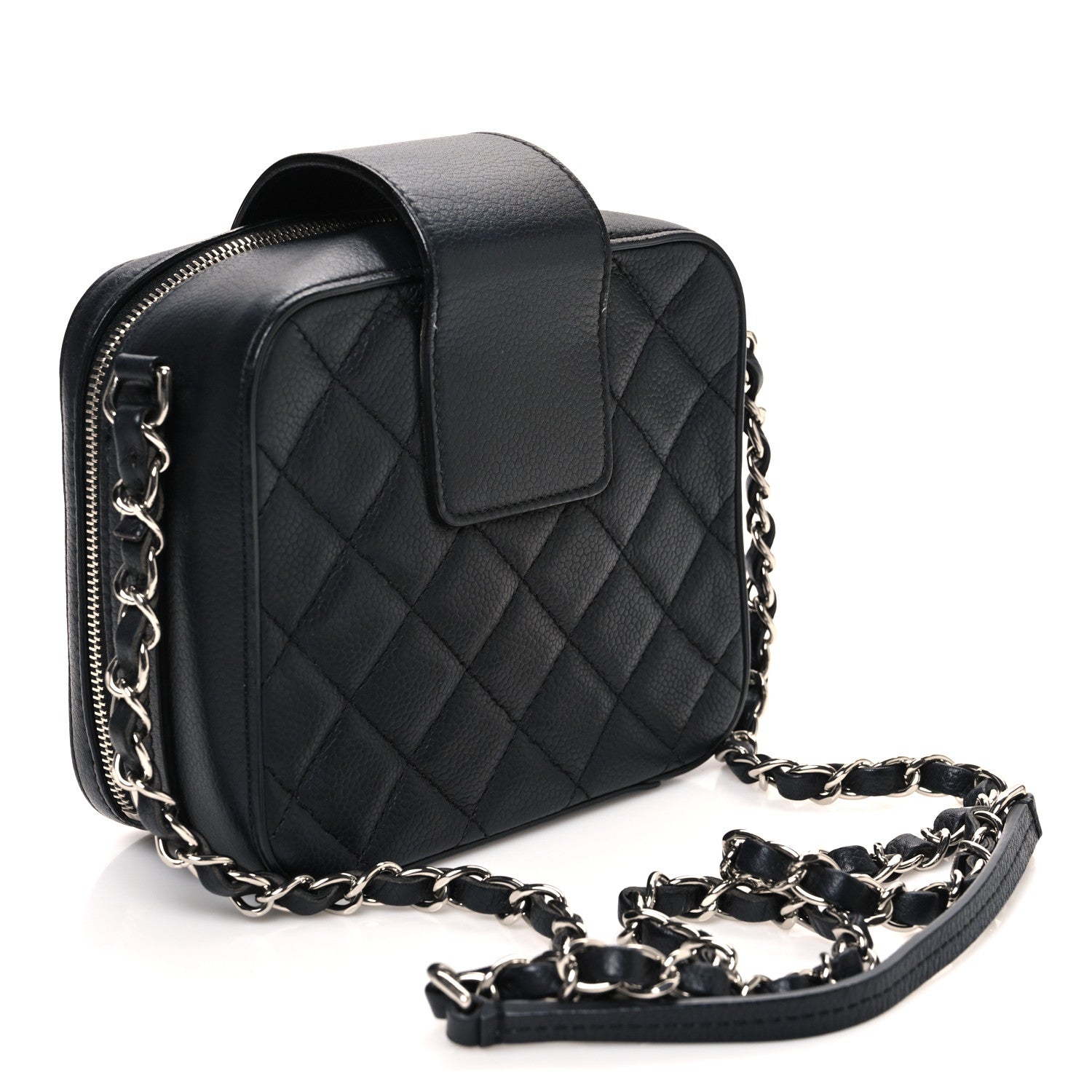 Chanel Lambskin Quilted Mini CC Box Camera Bag Black 3 of 11