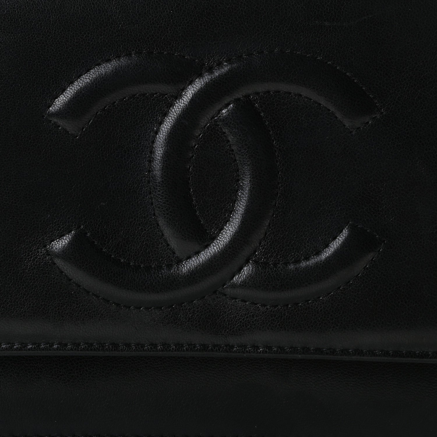 Chanel Lambskin Timeless CC Wallet On Chain WOC Black 9 of 11