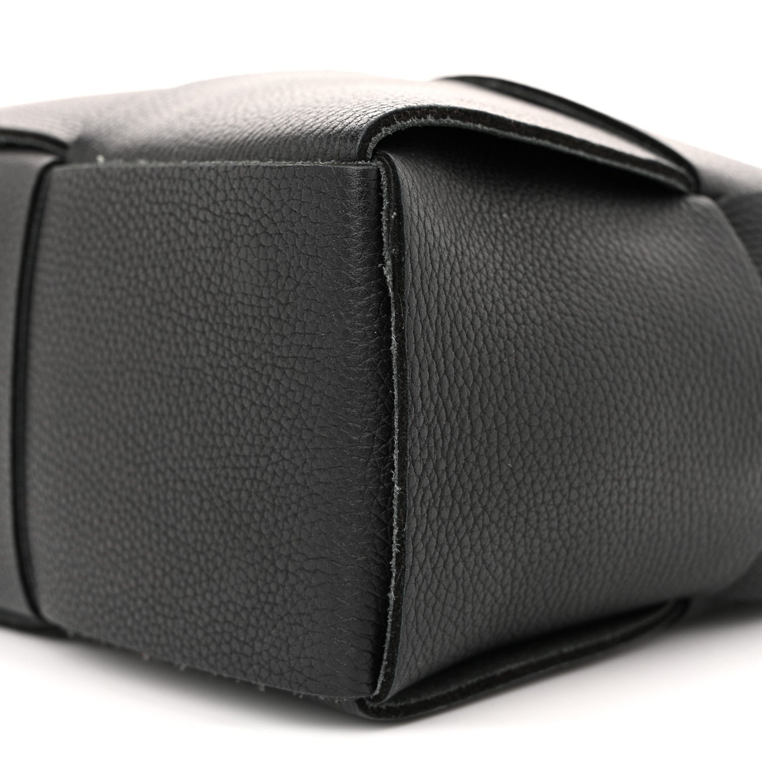 Bottega Veneta Grained Calfskin Maxi Intrecciato Mini Arco Tote Black 10 of 10