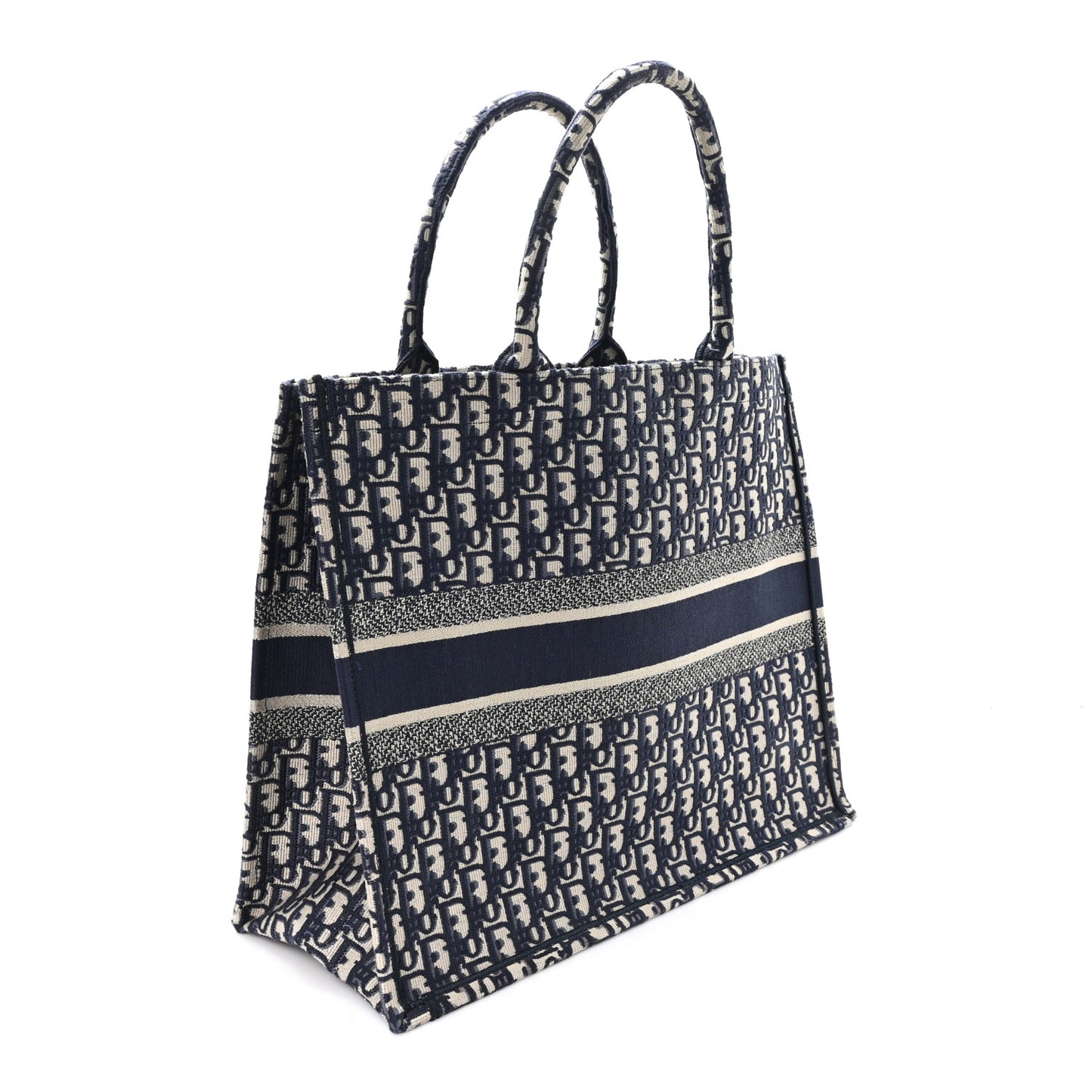 Oblique Large Book Tote Blue Multicolor