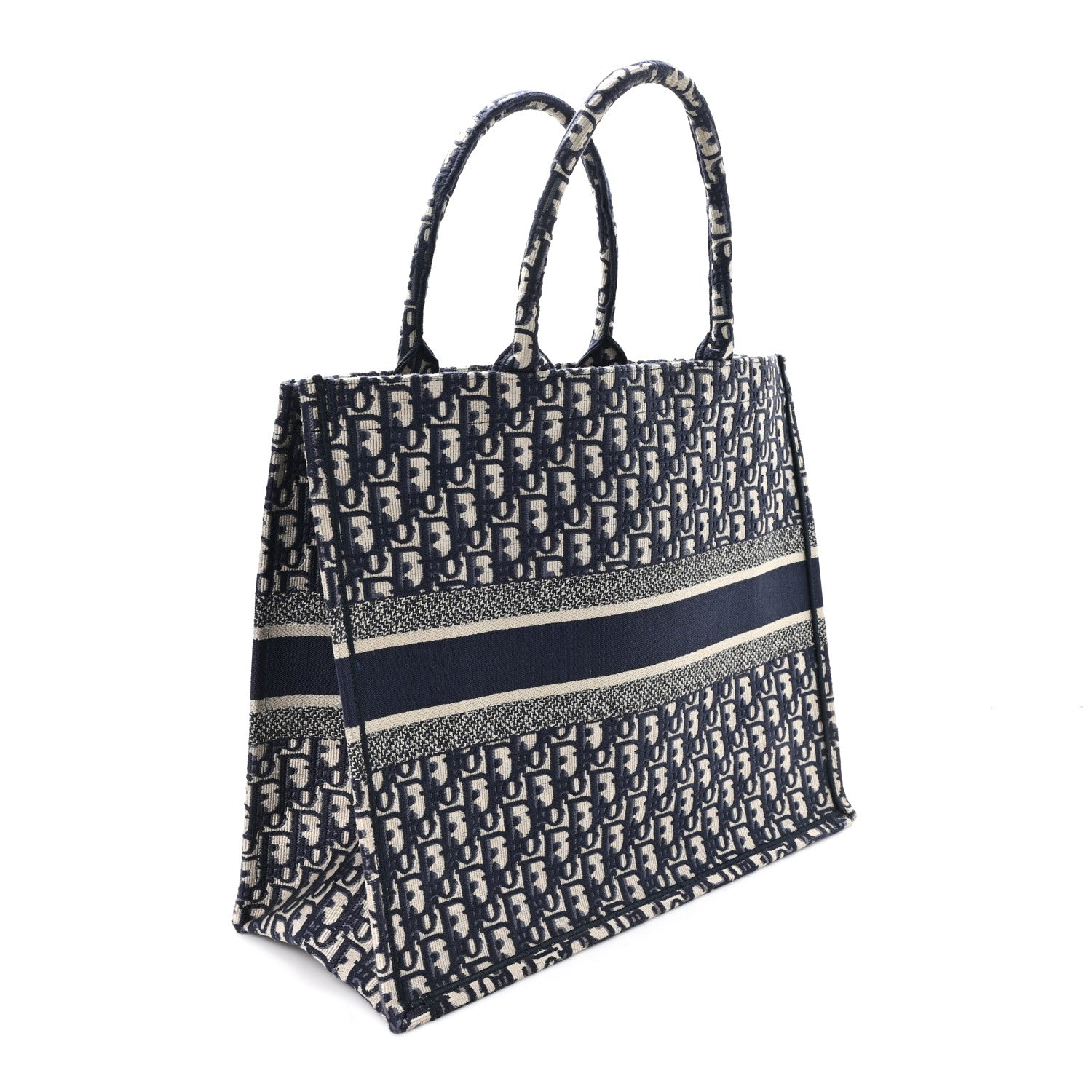 Christian Dior Oblique Large Book Tote Blue Multicolor 3 of 10