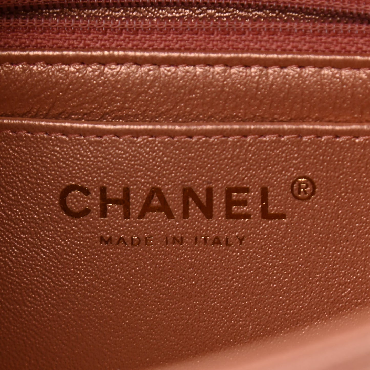 Metallic Lambskin Quilted Ombre Mini Rectangular Flap Pink