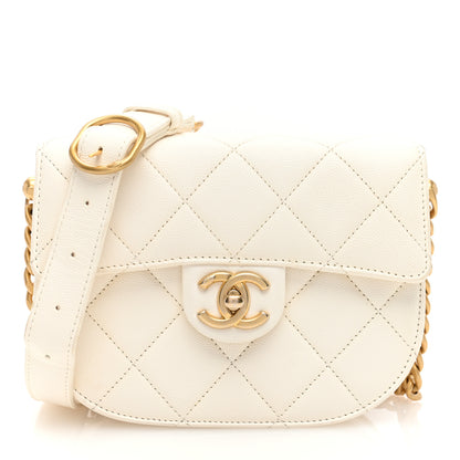 Chanel Calfskin Quilted Moon Messenger White 1 of 10