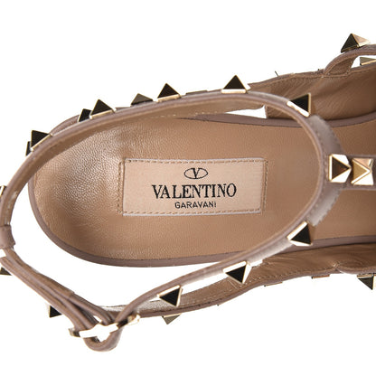 Valentino Garavani Patent Rockstud Ankle Strap Pumps 42 Red Poudre 6 of 12