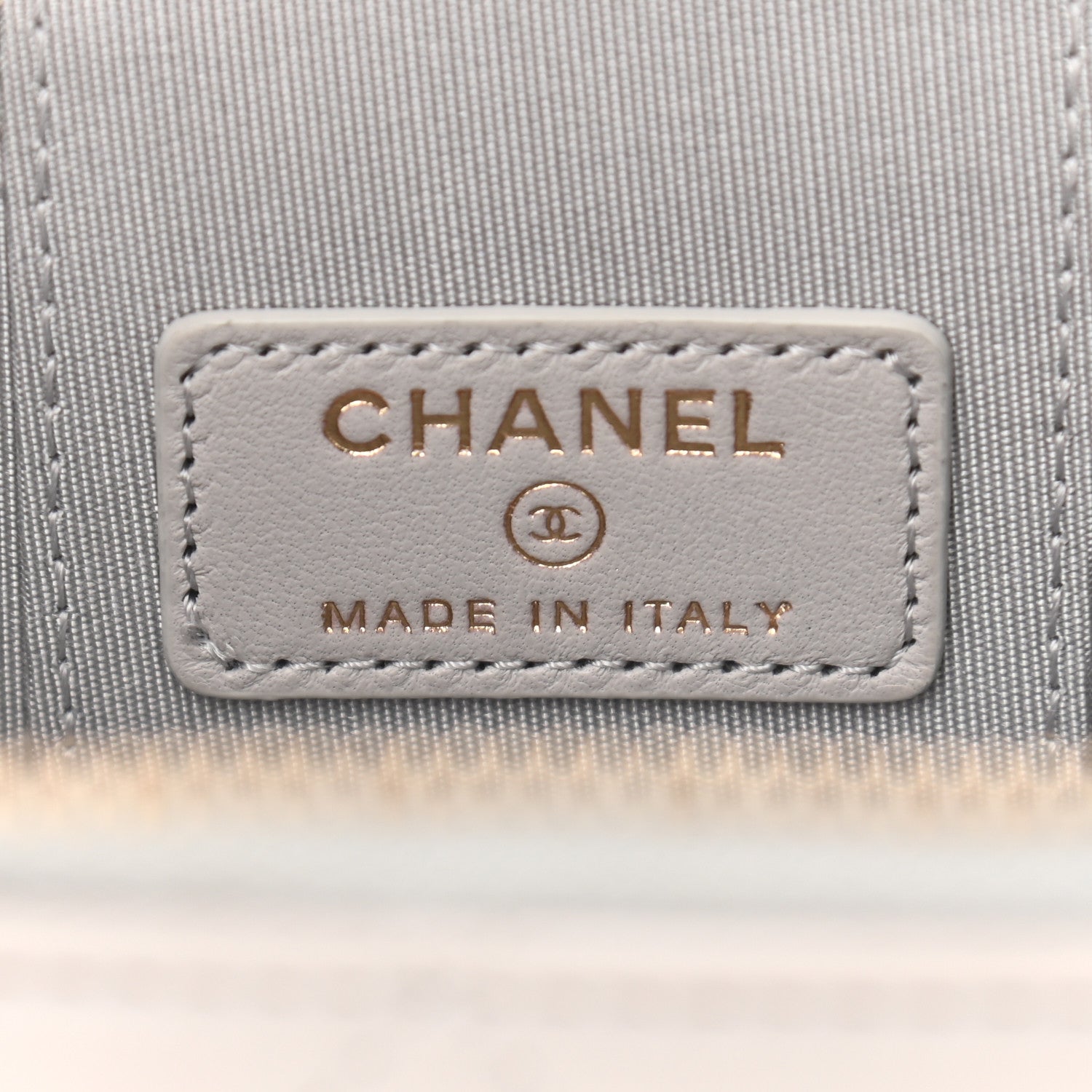 Chanel Lambskin Quilted Top Handle Mini Vanity Case With Chain Grey 6 of 11