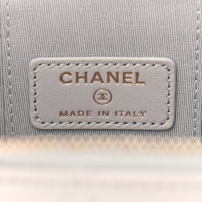 Chanel Lambskin Quilted Top Handle Mini Vanity Case With Chain Grey 6 of 11