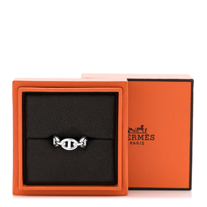 Hermes Sterling Silver PM Chaine d'Ancre Enchainee Band Ring 49 4.75 6 of 6
