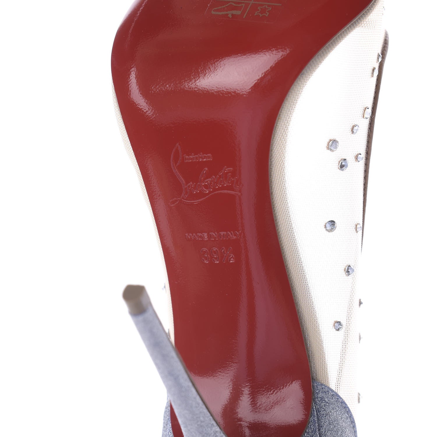 Christian Louboutin Crystal Strass Follies 100 Pumps 39.5 Crystal 9 of 10