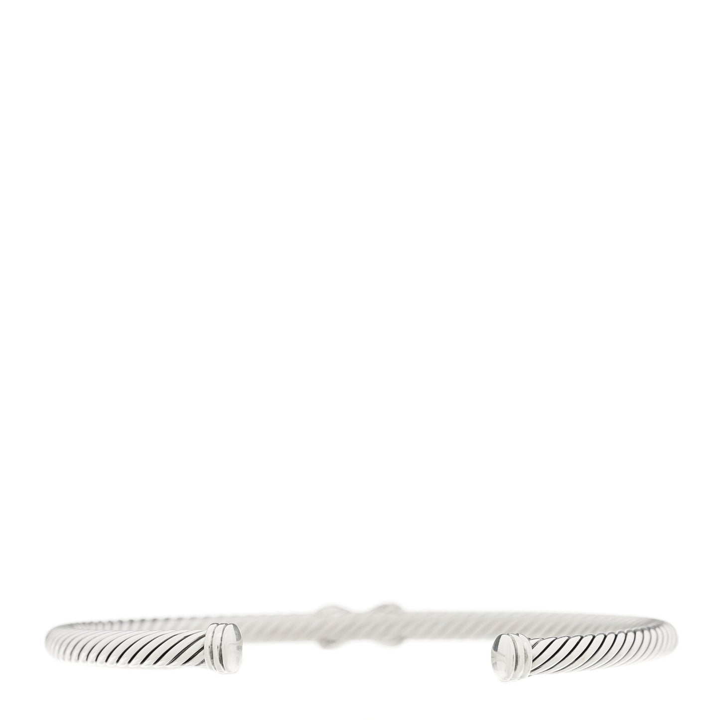 Sterling Silver Diamond 4mm X Cable Bracelet