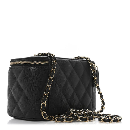 Chanel Caviar Quilted Small Vanity Case With Chain Black 3 of 10