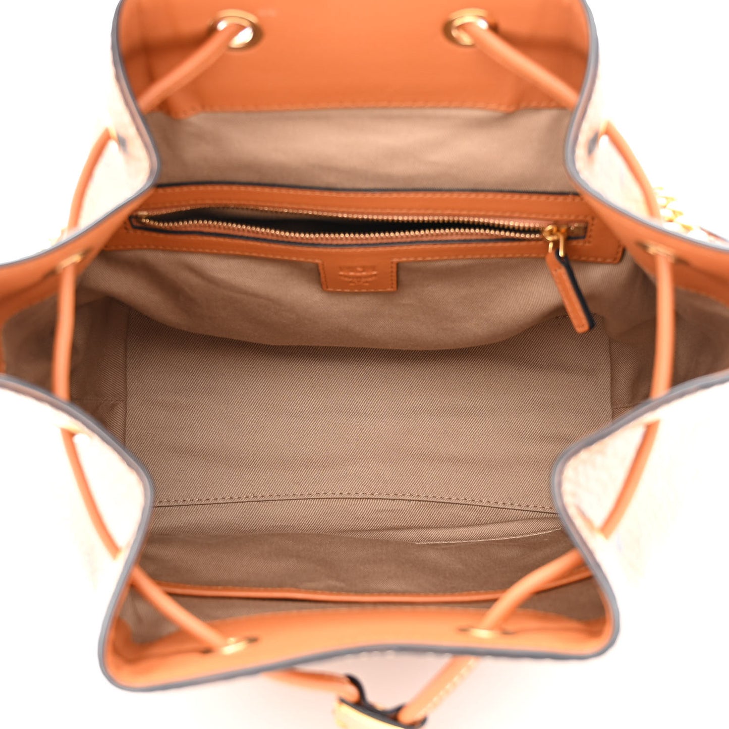 Visetos Small Soft Berlin Drawstring Bucket Bag Cognac